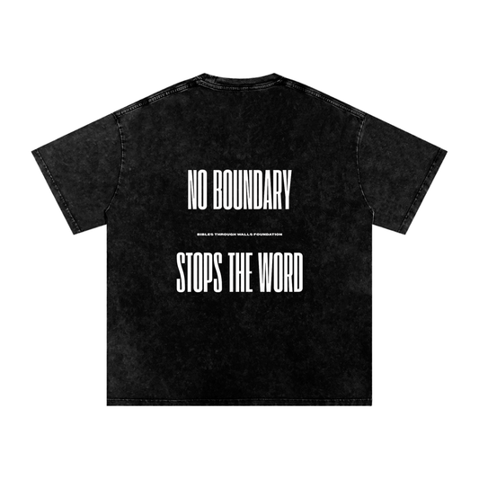 Snow Washed Oversized Cotton T-Shirt