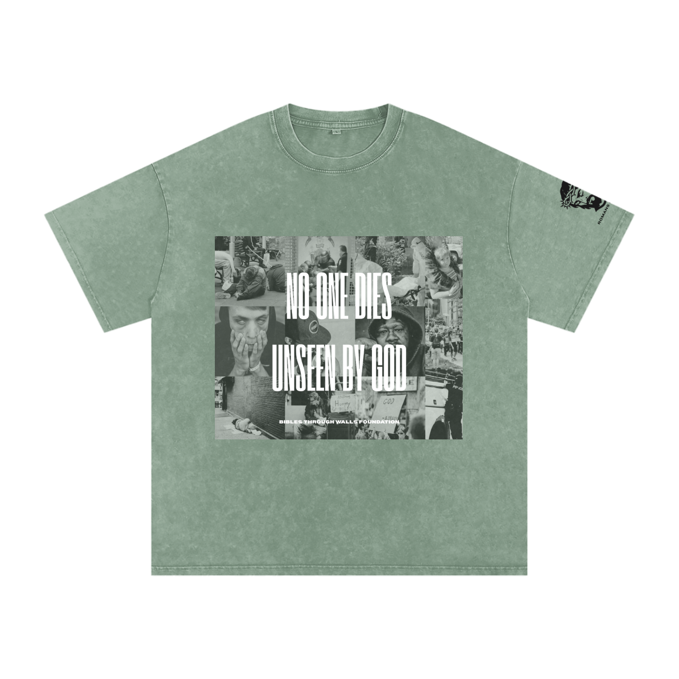 Snow Washed Oversized Cotton T-Shirt