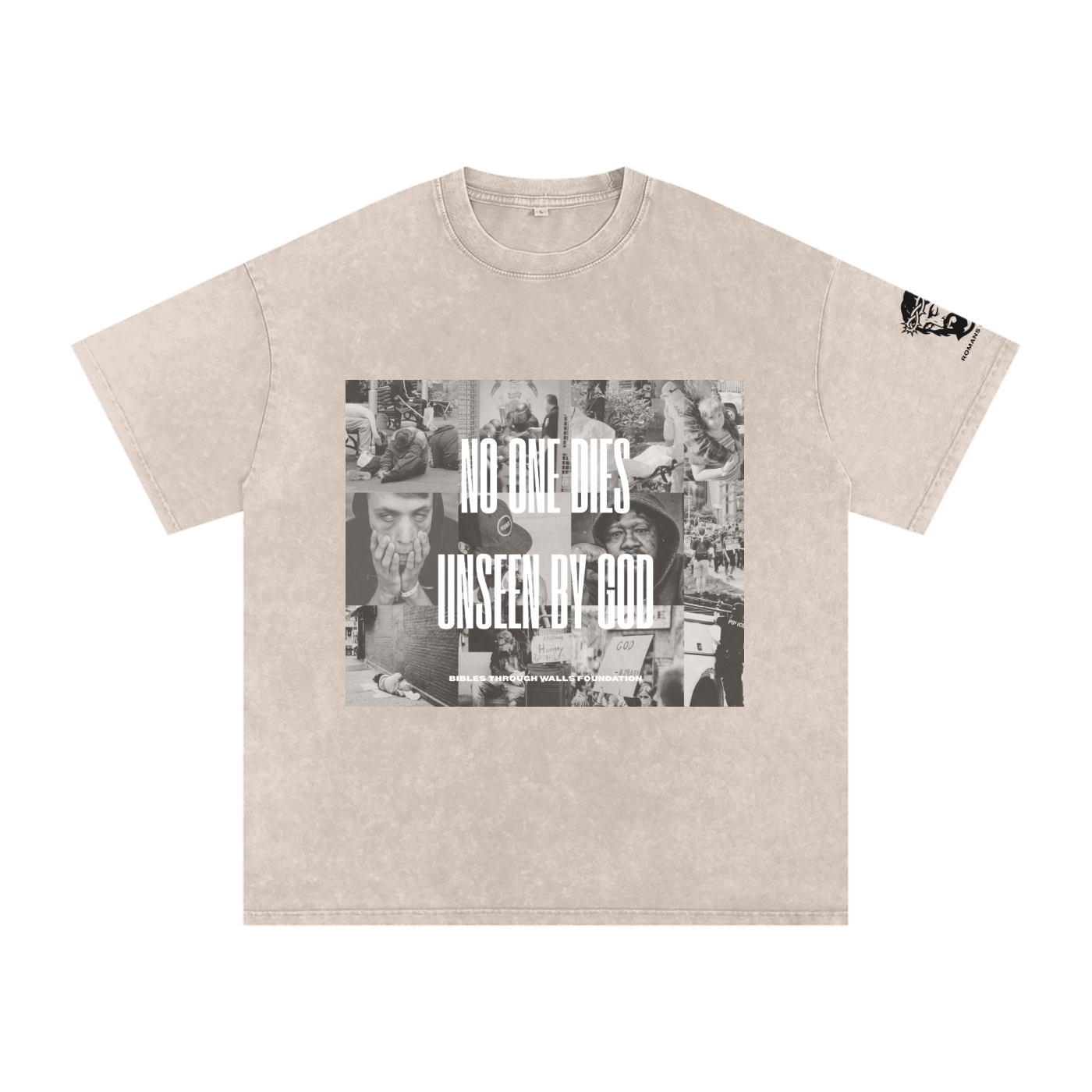 Snow Washed Oversized Cotton T-Shirt