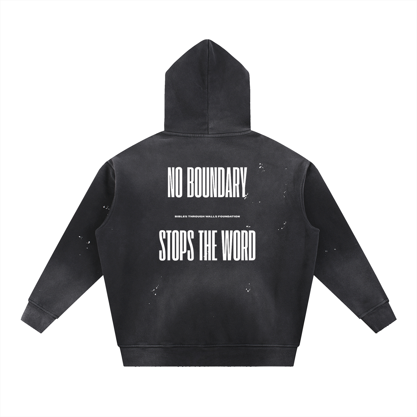 Vintage Washed Frayed Fleece Hoodie