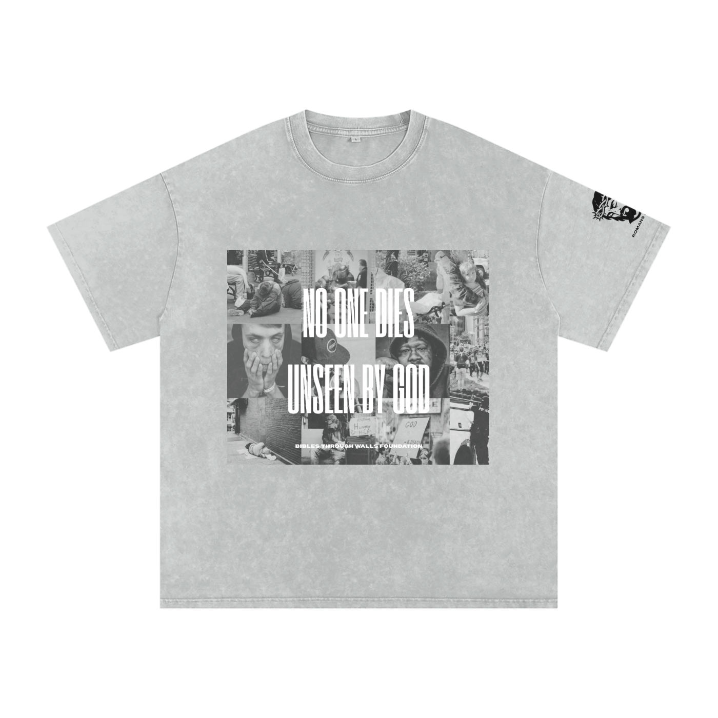 Snow Washed Oversized Cotton T-Shirt