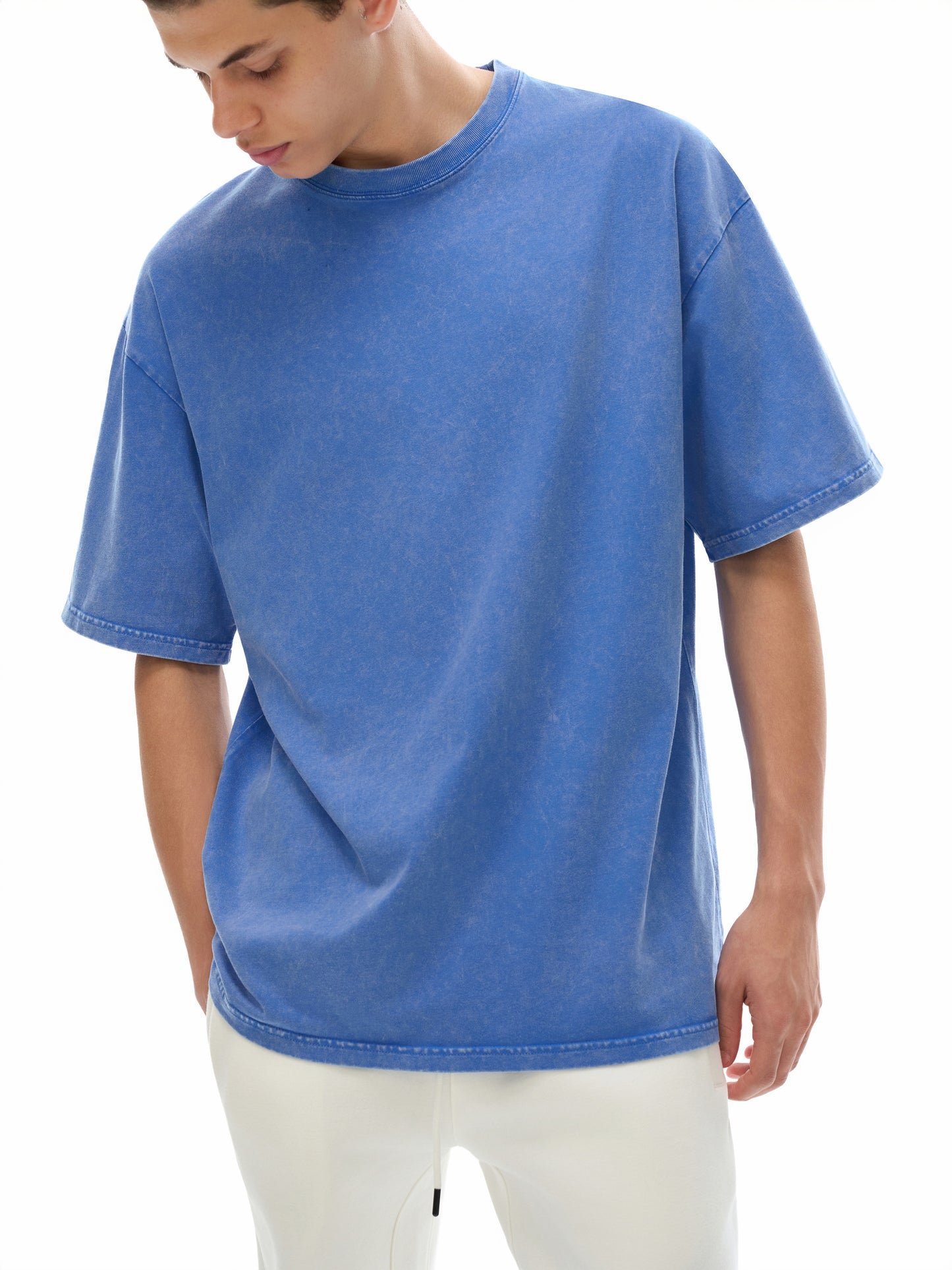 Snow Washed Oversized Cotton T-Shirt